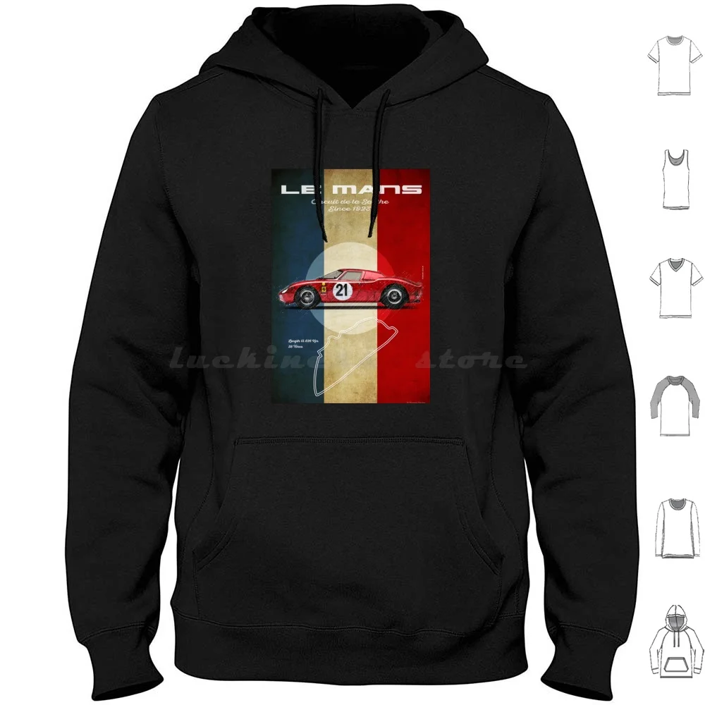 Le Mans Vintage Hoodie Cotton Long Sleeve Racing V Ken Miles Vs 1966 Gt40 Shelbi Carrol