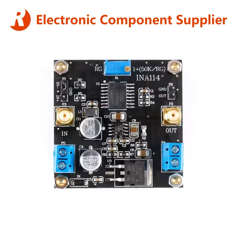 Новый приборный усилитель INA114 плата модуля 1000 Регулируемый одиночный источник