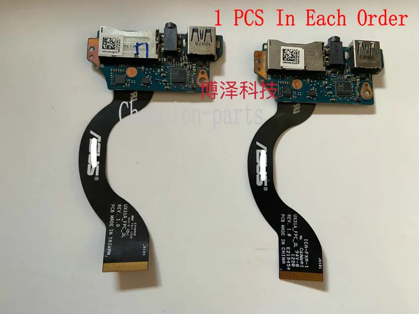 Original para Asus Ux31e Ux31a Ux32a Ux21e Usb Placa de Áudio Porta Conector Leitor Cartão sd 90 Dias Garantia