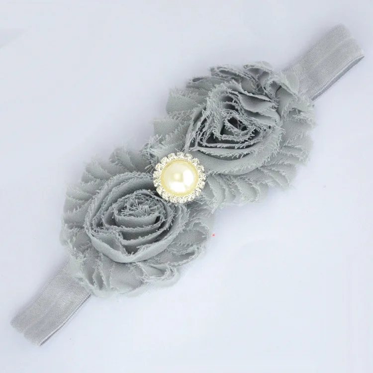 

FBE CDG жемчужина Стразы искусственный цветок с эластичной блестящей повязкой для волос Набор детских аксессуаров для волос