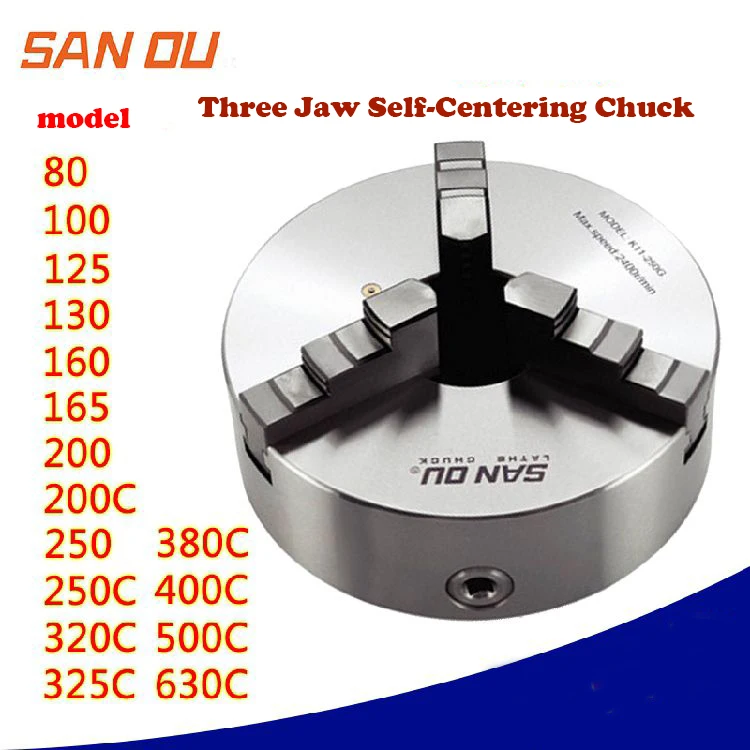 

1PCS K11-80 3 Jaws Manual Lathe Chuck With Turning Machine Tools Accessories K11-80 3-Jaw Lathe Chuck Self-Centering Metal New