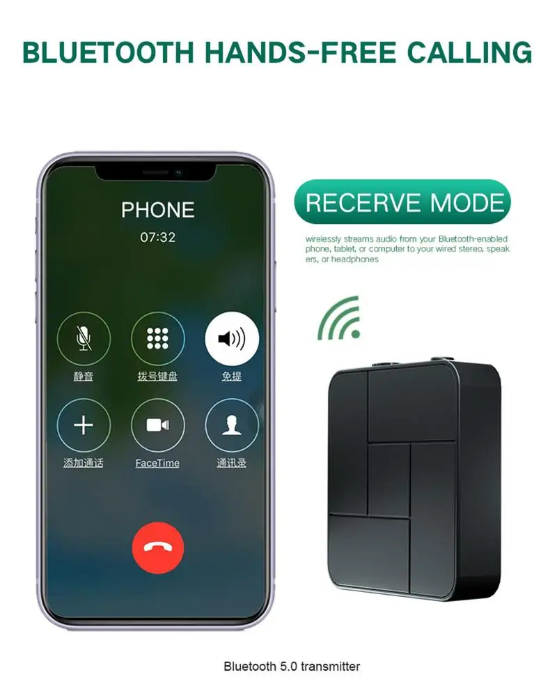 Bluetooth 5.0 transmitter audio KN326 2-in1Adapter Audio receiver for Tv Computer Projection Wireless Earphone Amplifier Speaker |
