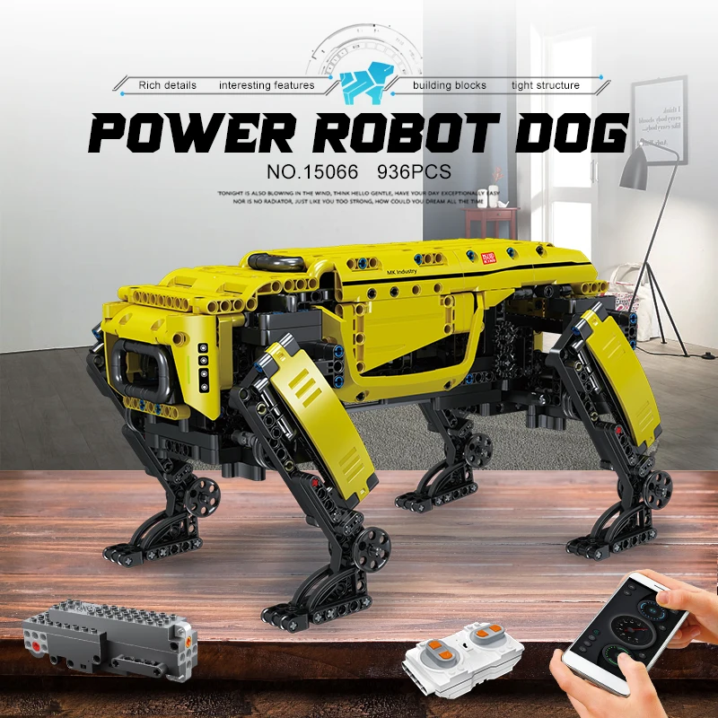 

MOULD KING 15066 15067 High-Tech Power MK Dynamics Remote Control Robot Building Blocks APP RC Robot Brick Toy Kid Birthday Gift