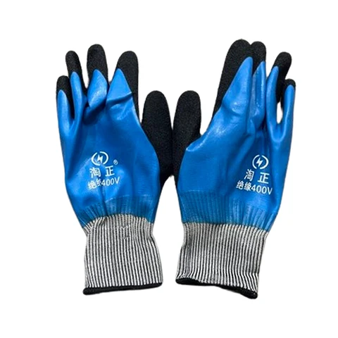 1 пара изолирующих перчаток, антиэлектрические защитные перчатки, резиновые рабочие нескользящие защитные изолированные перчатки для электрика