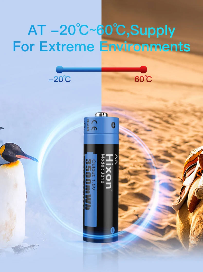 Литиевая аккумуляторная батарея 1 5 В 3 А 3500 МВтч AA