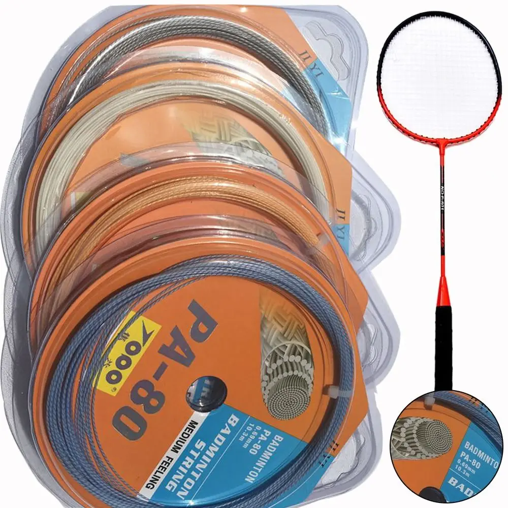 

Sport Supplies Accessories Badminton Racket Line Racquet Wire Length 10M Diameter 0.69mm 30LBS Large Elastic High Pound