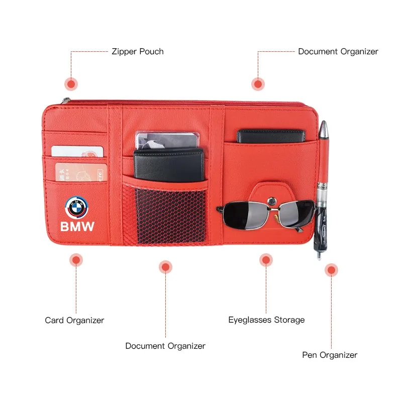 Автомобильный солнцезащитный козырек сумка для хранения карт зажим очков