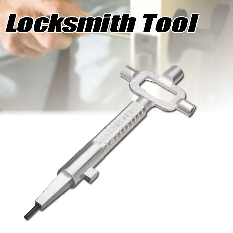 

Sliver Locksmith Tool Multi Purpose Cylinder Gauge Cam Turner Spindle Turner