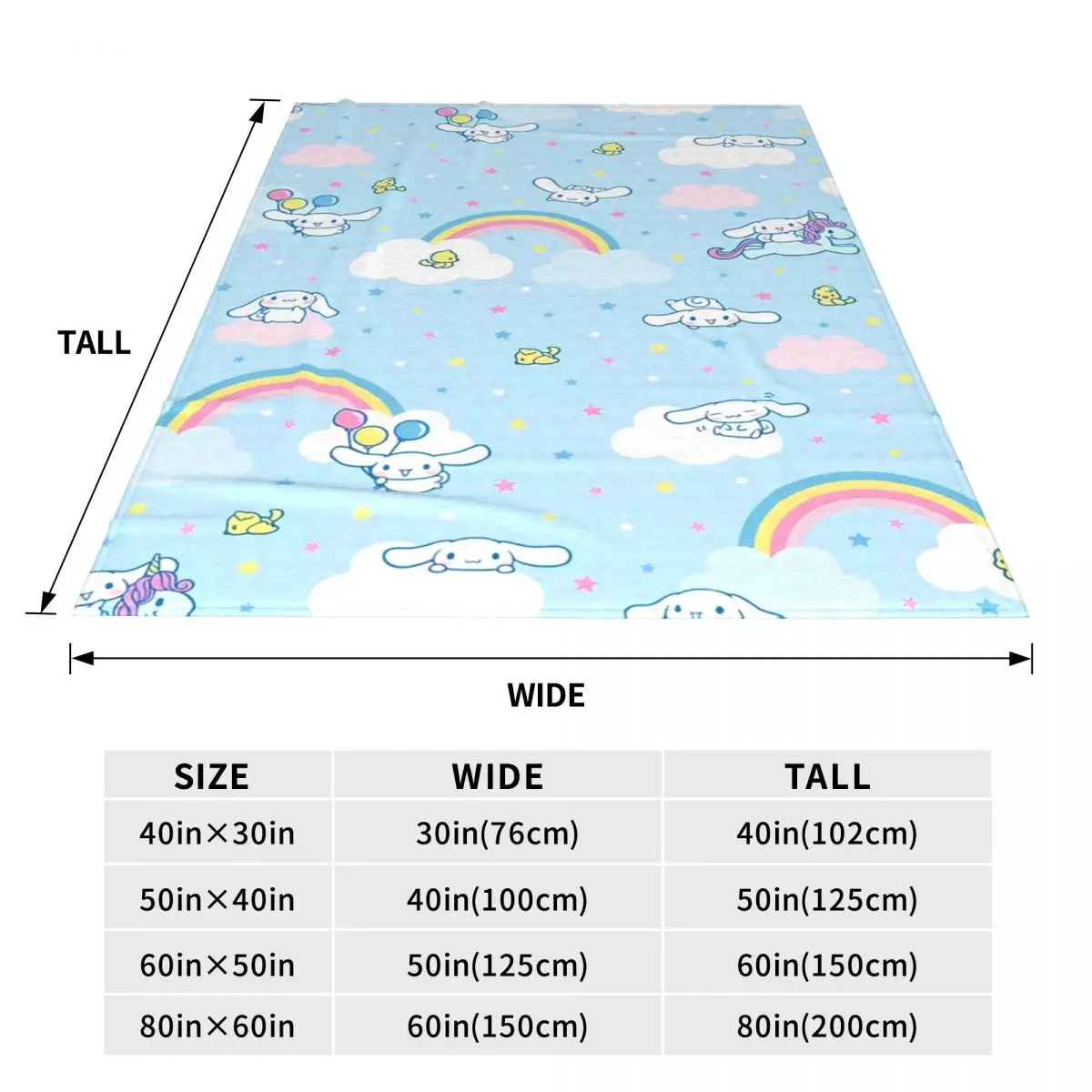 Одеяло Cinnamoroll Miniso с радужной лошадью качественное теплое мягкое одеяло зимнее