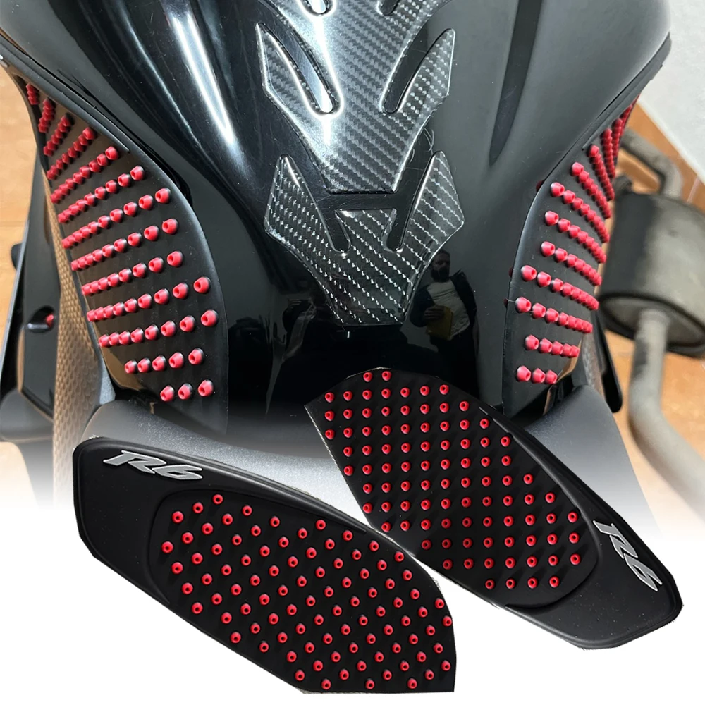 

Motorcycle Traction Pad Tank Side Sticker Gas Knee Grip Protector Anti slip Decal For Yamaha YZF R6 2006-2016 YZFR6 Accessories