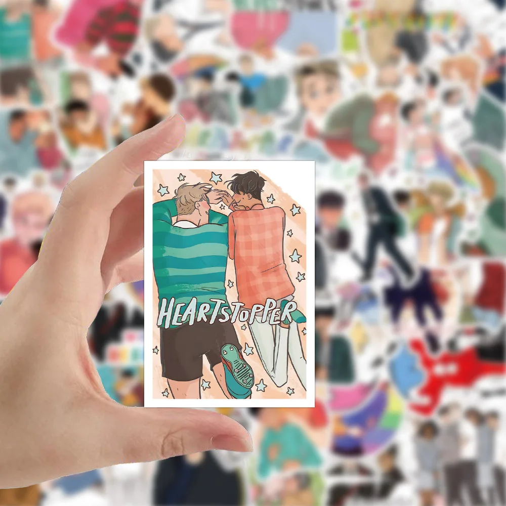 10/30/50pcs LGBT Boy Love TV Show Heartstopper Stickers BL Decal DIY Skateboard Laptop Phone Bike Car Luggage Waterproof Sticker - купить по