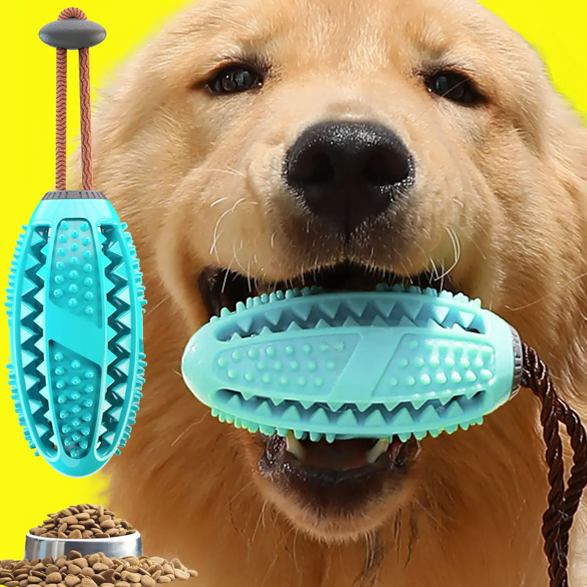 

Dog Toy for Dog Cat French Bulldog Teeth Brush Dog Chew Ball Interactive Pet Toys Labrador Teeth Cleaning Tools