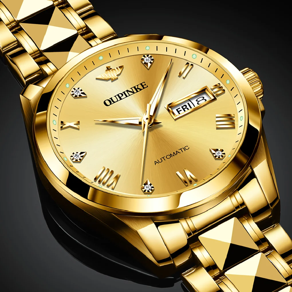 

OUPINKE Luxury Watches Mens Automatic Mechanical Sapphire Crystal Waterproof Fashion Top Brand Wrist Watch Relogio Masculino