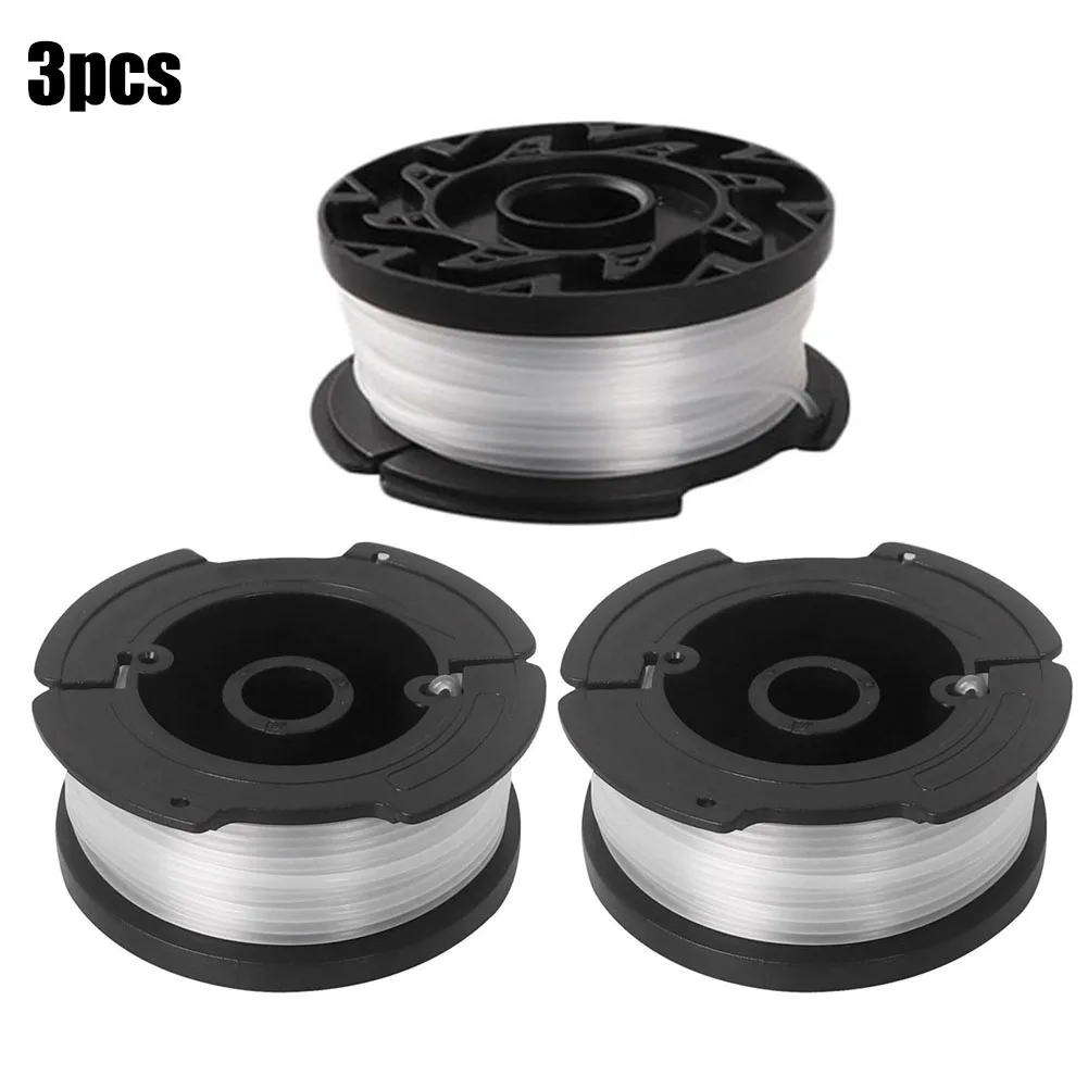 

3PC Trimmer Spool & Line Heads For Black & Decker Reflex Strimmers Trimmer Line Spool Lawn Mower Cutting Line Head