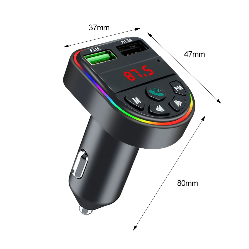 FM-передатчик 4 1 А Bluetooth Автомобильный комплект с громкой связью Автомобильное