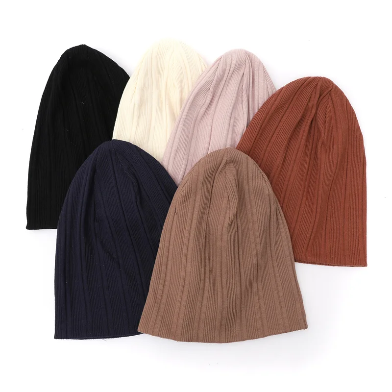 

Autumn and Winter Cotton Ribbed caps Adult and Kids Hat for warm wearing Beanie Sweet Band