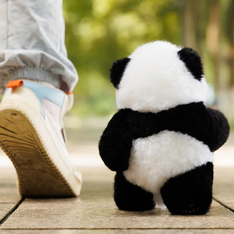 Фото Kawaii Panda Huahua Menglan, милая имитация плюшевой куклы, детские модные игрушки, уютное украшение для спальни, милые рождественские подарки для девочек №4