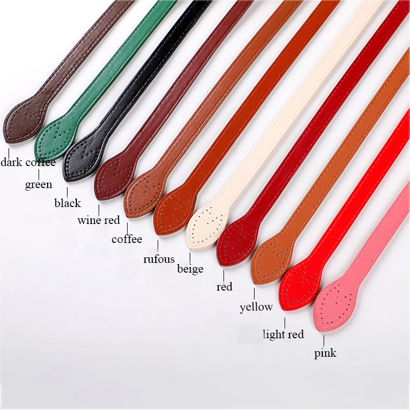 

2Pcs 60cm Shoulder Bag Strap Replacement PU Leather Bag Handle DIY Bag Accessories Handmade Purse Handle Woven Handbag Belt