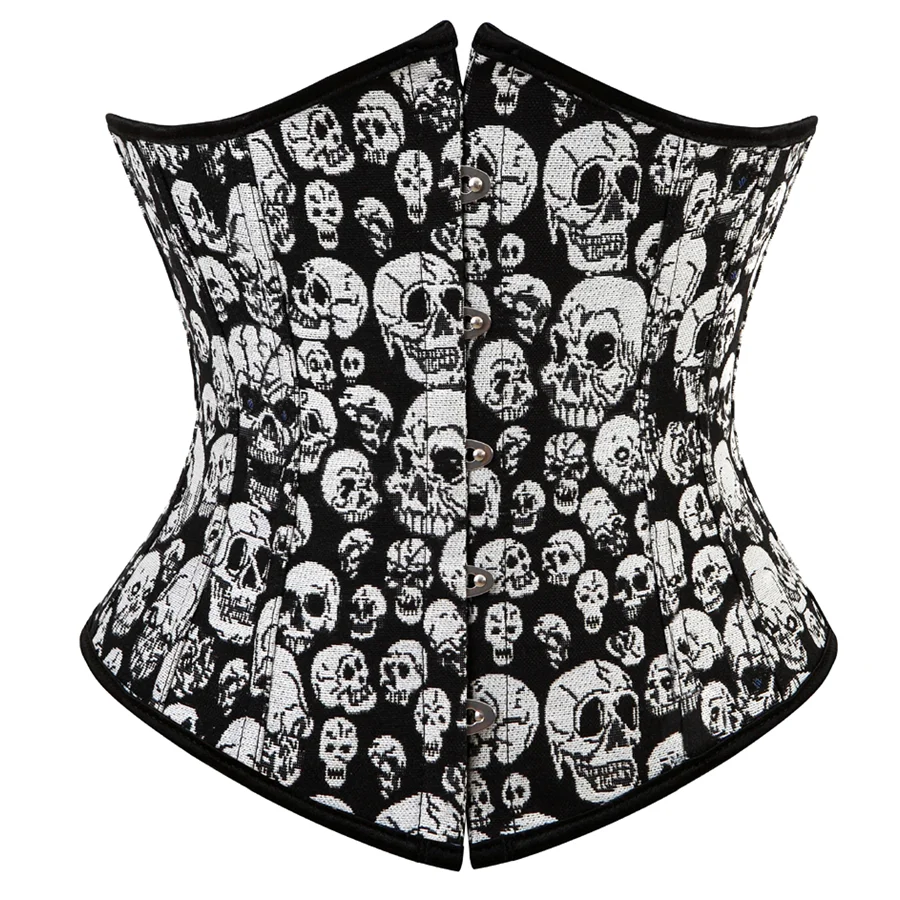Корсет с черепом топ бюстье нижнее белье рандомные костюмы корсет под грудью со