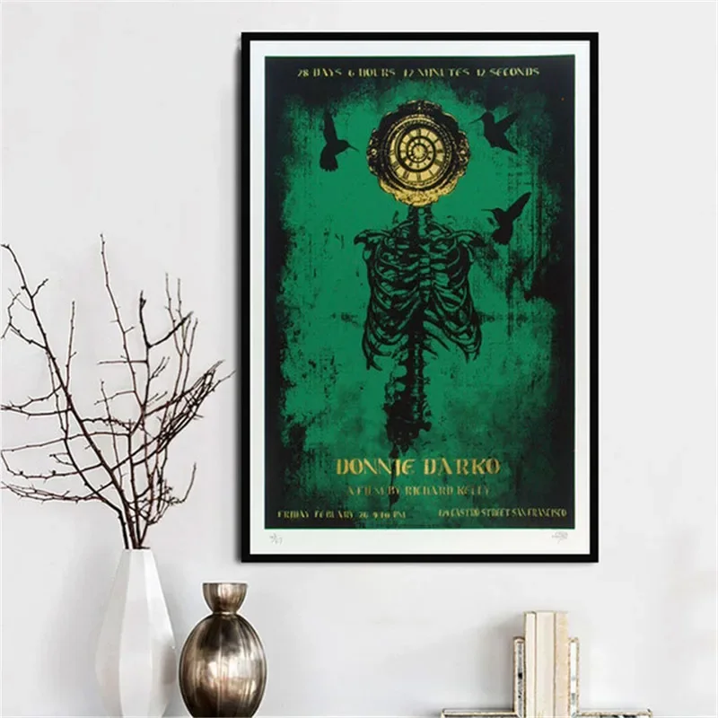 Ретро персонаж Донни Дарко фильм ужасов печать художественный холст плакат