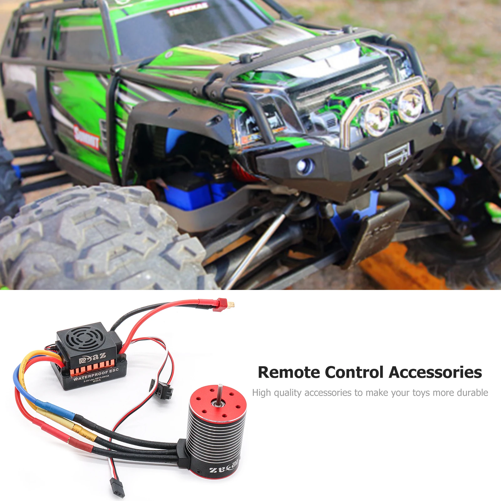 

3650 Waterproof Brushless Motor + 60A ESC for 1/8 1/10 Crawler Hsp RC Car
