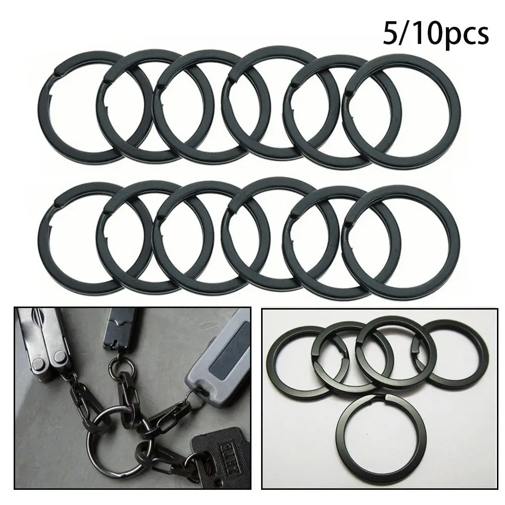 

5/10pcs Metal Black Outdoor Tools Locking Key Holder Hiking Style Keys Ring EDC Keychain Keyring Connectors Carabiner