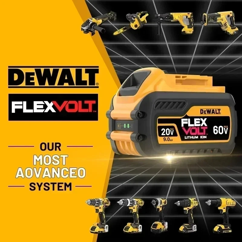 Фото Оригинальный аккумулятор DeWalt 20V 60V 6Ah 9Ah MAX для электроинструментов, замена для DeWalt DCB184 DCB182 DCB205 DCB200, 18В 20В №4