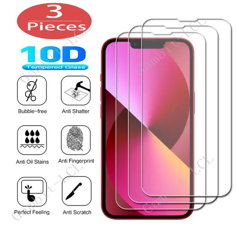 

3Pcs Protection Glass For Apple iPhone 13 Pro Max mini 12 SE (2020) 11 X XR Xs 6 6S 7 8 Plus iPhone13 Tempered Screen Cover Film