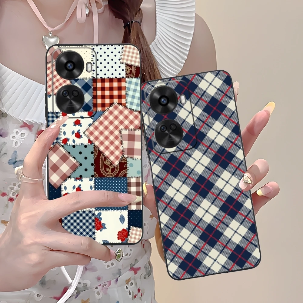 Чехол для мобильного телефона с решетчатой текстурой сетки Huawei Nova 12 11 10 9 8 7 Pro SE 5G