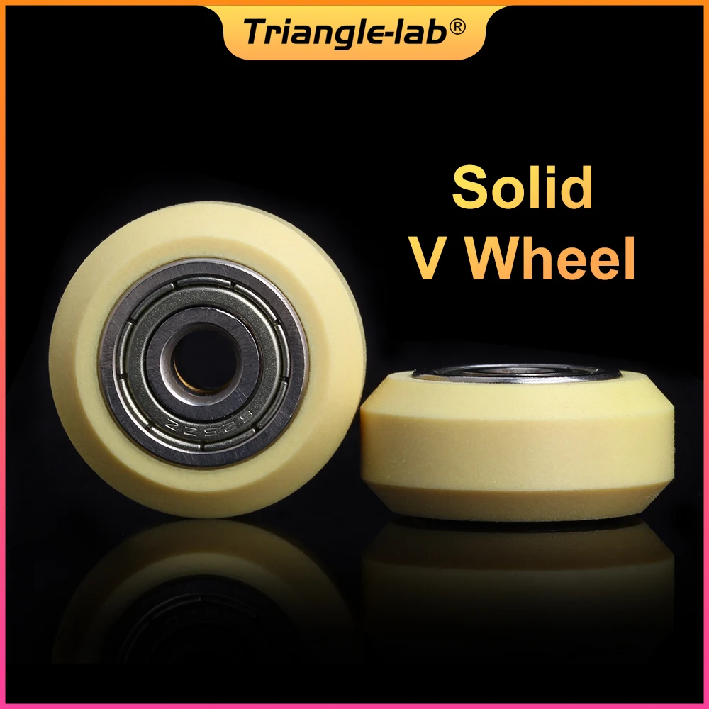 Trianglelab Kevlar reinforced self-lubricating wear-resistant V-SLOT Solid V Wheel for voron prusa MK3S ender 3 cr-10 3D Printer