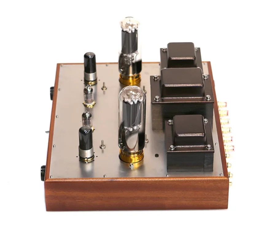 45WX2 805A 6P6P ECC82 Высокомощный односторонний ламповый усилитель класса A VU-метр шасси