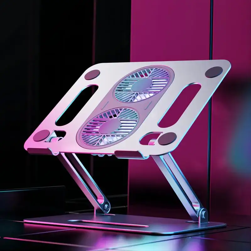 

The New Huawei Apple Laptop Universal Aluminum Alloy Desktop Stand With Dual Fan Cooling Is A Hot Seller On The Internet