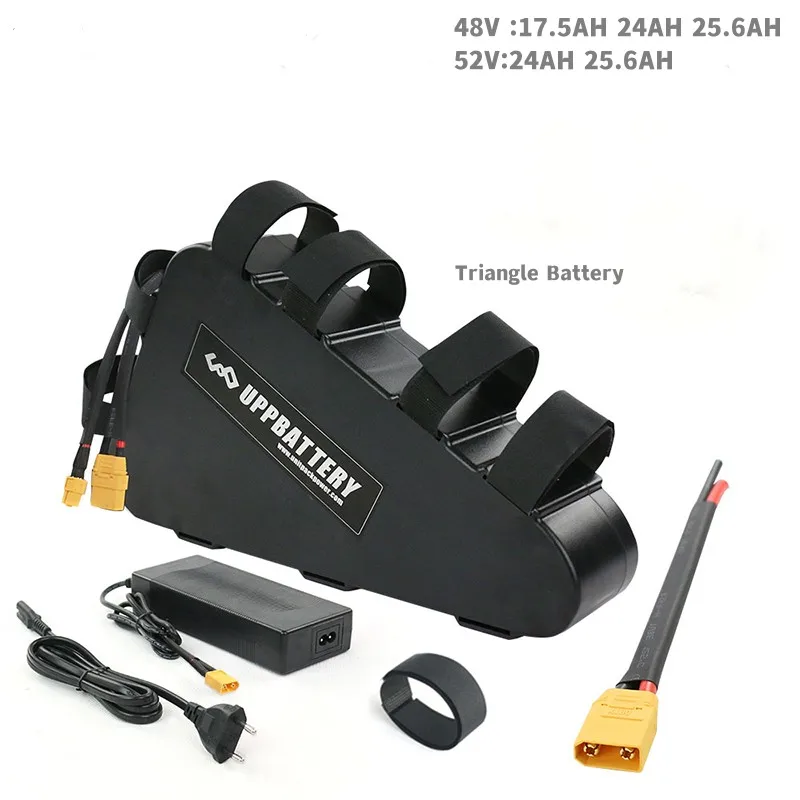 

48V Battery 52V 25.6AH ebike Battery Triangle Battery 40A BMS 4A Charger Large Capacity 1500W Super Powerful Lithium Battery