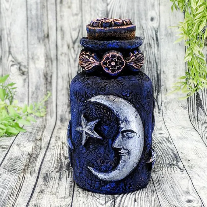 

New Witch Bottle Celestial Decorative Star Moon Potion Jar Gothic Decorative Witchcraft Sculpture Home Decoration