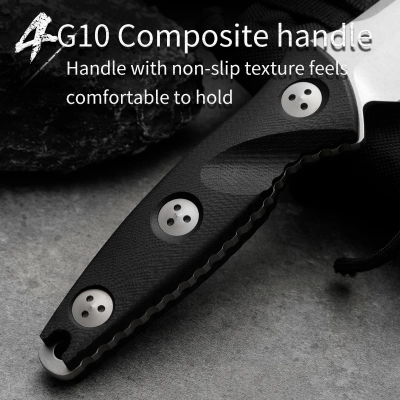 Нож для выживания M390 из порошковой стали с фиксированным клинком