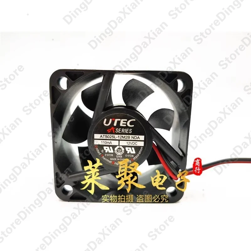 Фото Вентилятор охлаждения UTEC AT5025L-12M2B NDA 5025 DC12V 110mA 5CM, 2-проводной №1