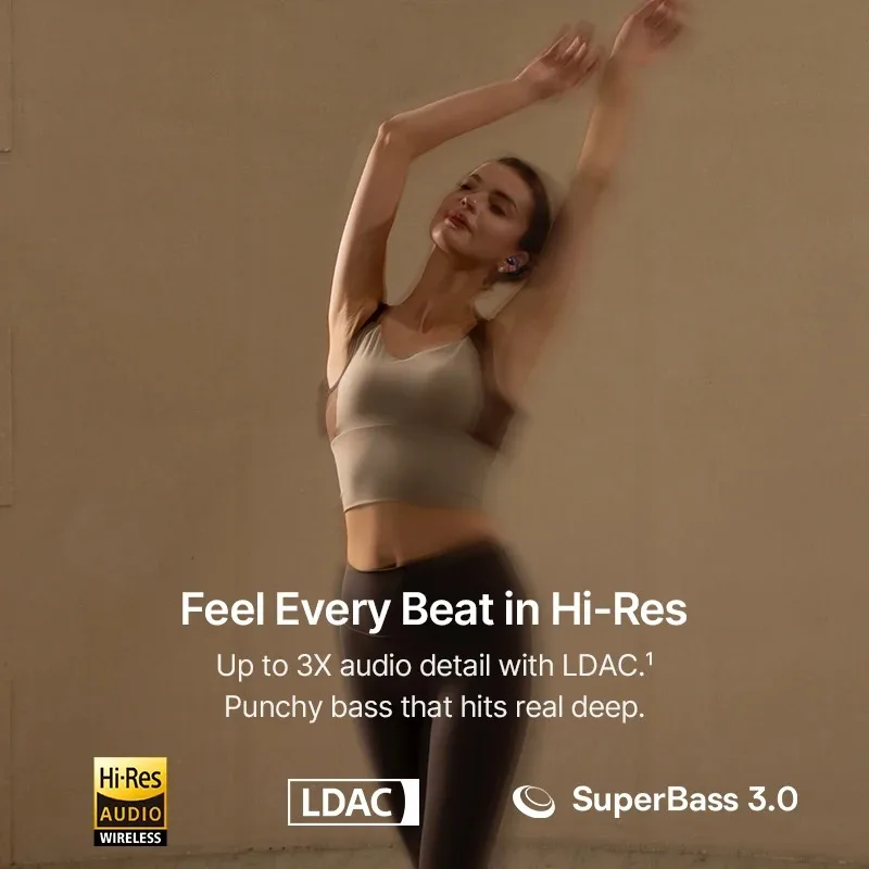 Фото Беспроводные наушники-клипсы Baseus Bowie MC2 с Bluetooth 6.0, открытые наушники с LDAC, 4 микрофона для шумоподавления при звонках, 55 часов работы №3