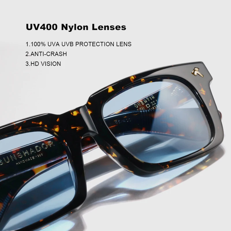 Классические высококачественные солнцезащитные очки унисекс из квадратного