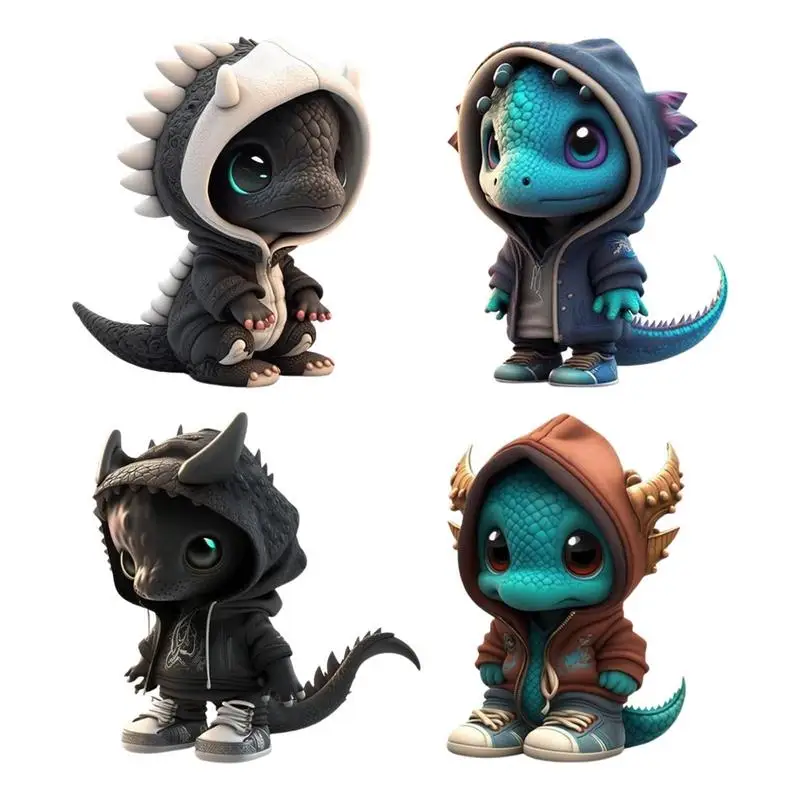 

New Cool Dragon Doll Decors Cute Mini Dinosaur Model Resin Decoration Cute Dragon Mythology Animal Decorative Figurine Accessory