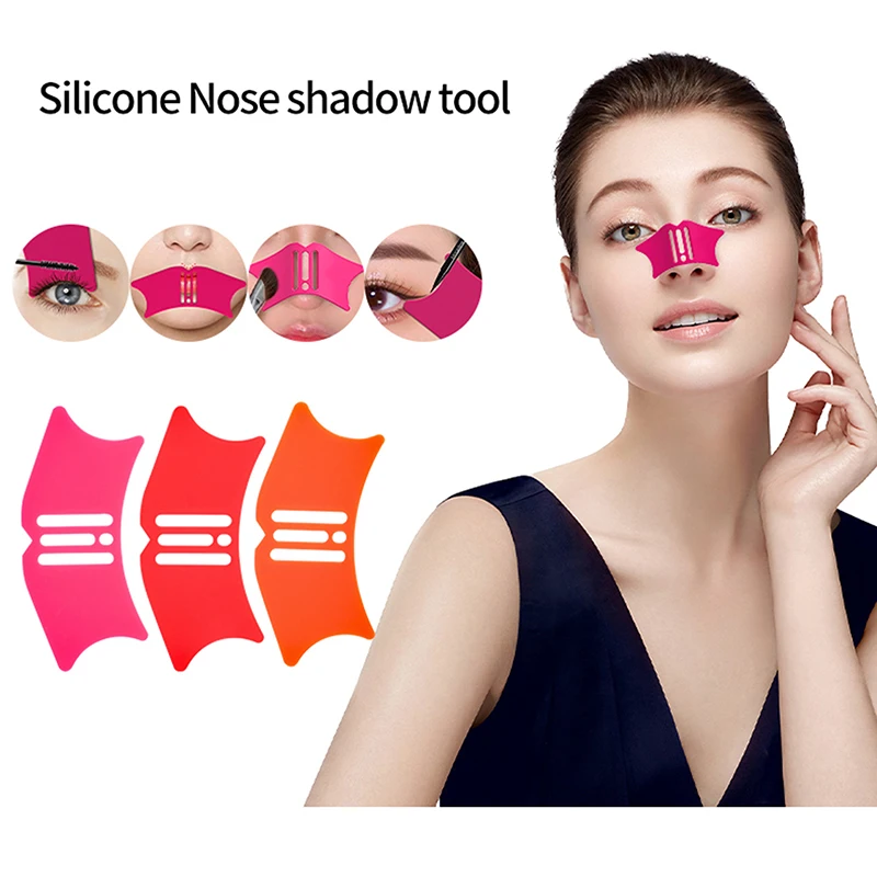 

Silicone Nose Make Up Aid Nose Shadows Makeup Tool Professional Eyeliner Make-up Stencils Cosmetic Auxiliary Repair Tools