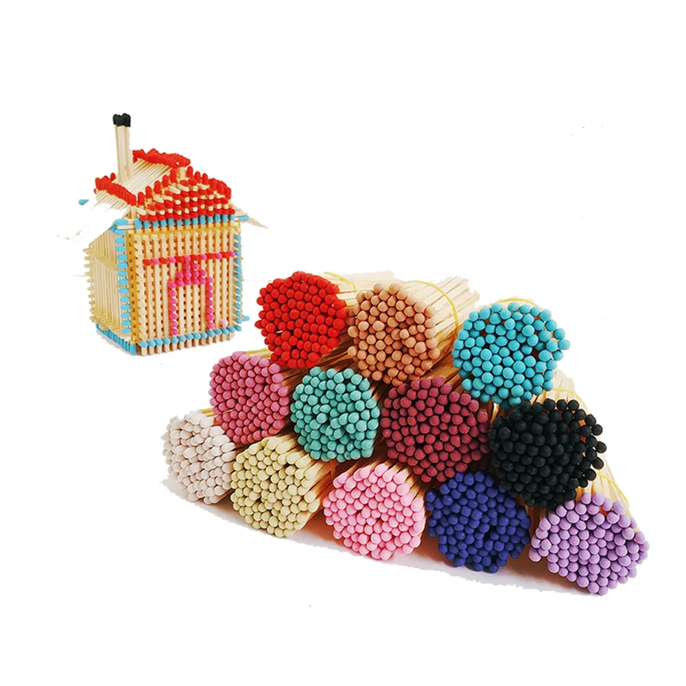 

320Pcs Loose Scented Candles Matches Stem Old-fashioned Match 10cm Long Stick Colorful Matches Creative Life