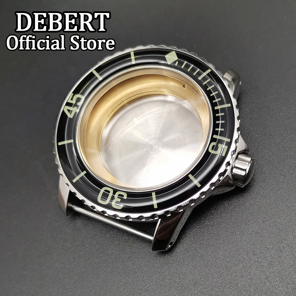 

45MM DEBERT 316L Stainless Steel Case Sapphire Glass Fits Miyota 8215 Automatic Movement With Rotating Bezel