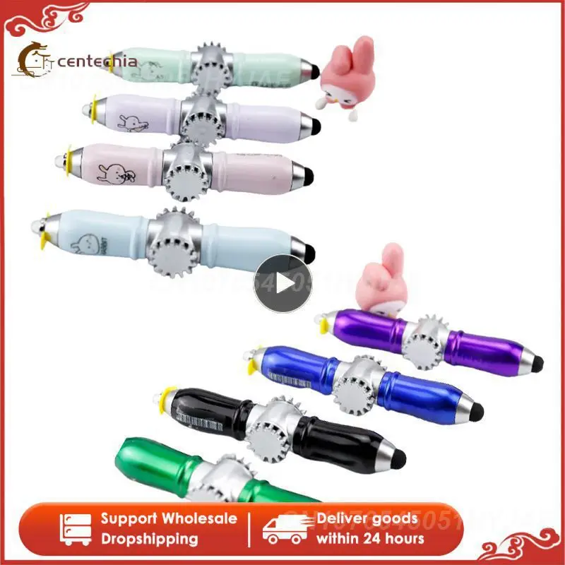 

Многофункциональная ручка с гироскопом для пальцев, для взрослых и детей, синие шариковые ручки, светящийся стилус, снижение давления, освещение, канцелярские принадлежности