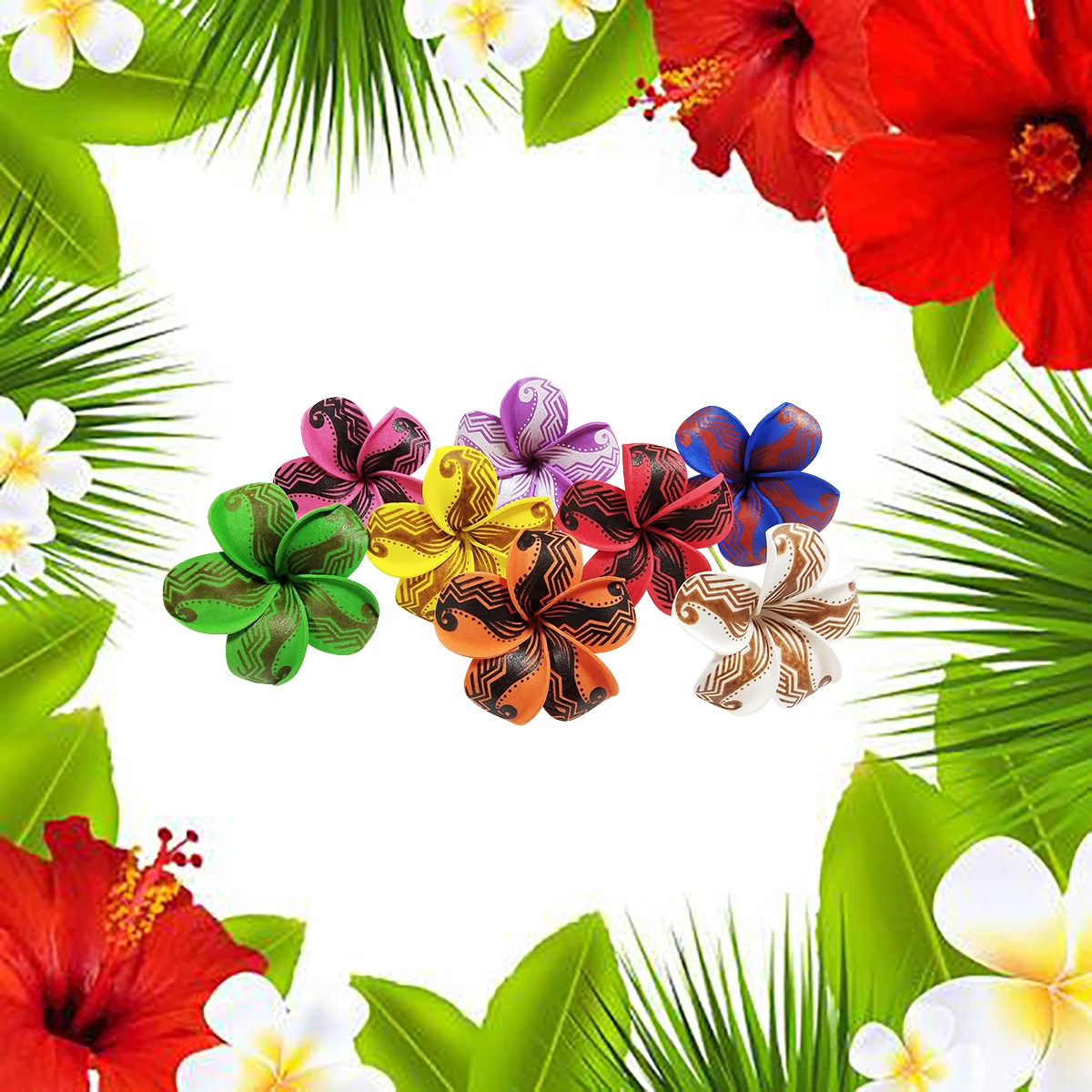 

Plumeria Hawaiian PE Foam Frangipani Artificial Flower Headdress Flowers Egg Flowers Wedding Decoration Party Supplies