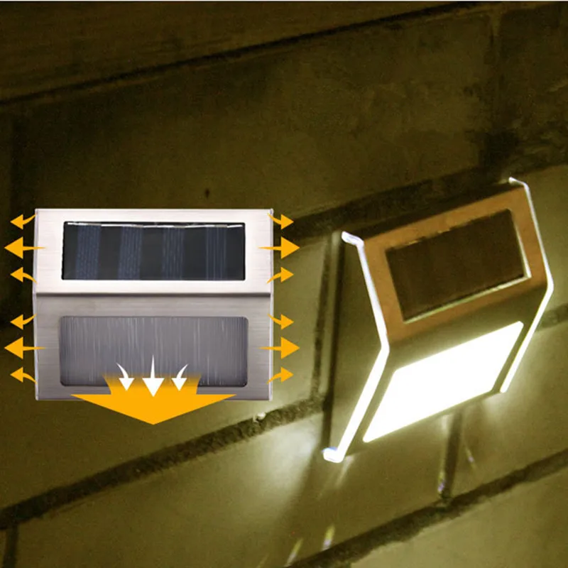 

7Pcs Passage Courtyard Solar Stair Lightings Terrace Guardrail Step Lamp Garden Decor Wall Lights IP65 Waterproof 3/6LED Outdoor