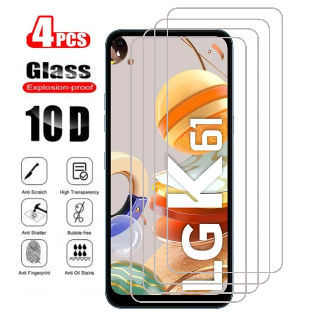 

4Pcs Tempered Glass For LG K61 K62 K50 K50S K51S K52 W10 W11 W30 W31 W41 Q51 Q52 K22 K31 K40S K41S K42 Screen Protector Film