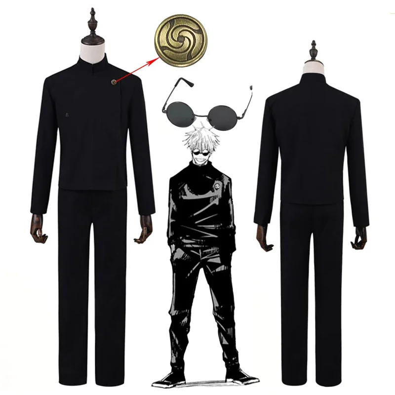 

Gojo Satoru Cosplay Uniform Jujutsu Kaisen Gojo Satoru Cosplay Costume High School Uniform Wig Suit Halloween Costumes for Men