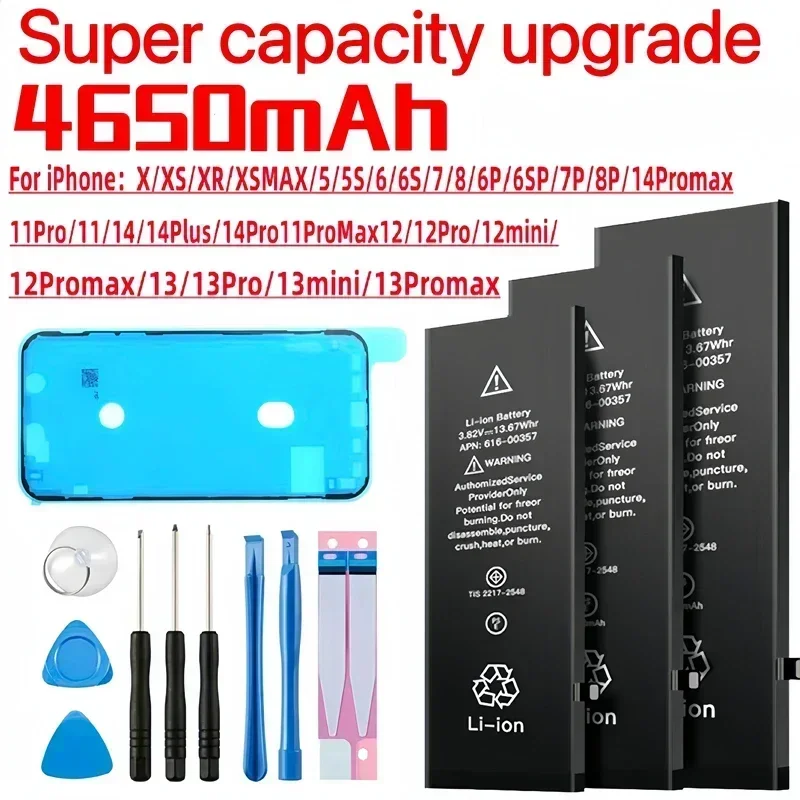 100% Оригинальный аккумулятор большой емкости для IPhone 11 12 Pro 6S 6 ...