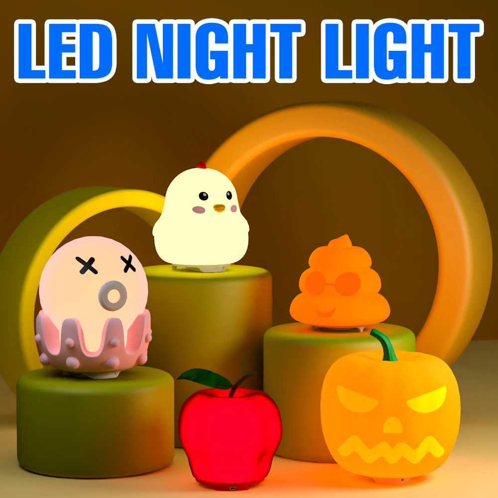 

Night Light LED Lamp Apple Atmosphere Bedside Light Christmas Festival Decoration Lamp Bedroom Atmosphere Portable Night Light