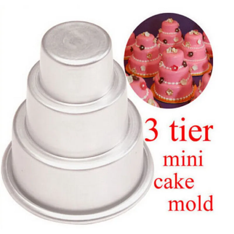 1 шт. кекс пудинг форма для пиццы торта самодельные жестяные Баночки мини 3 уровня